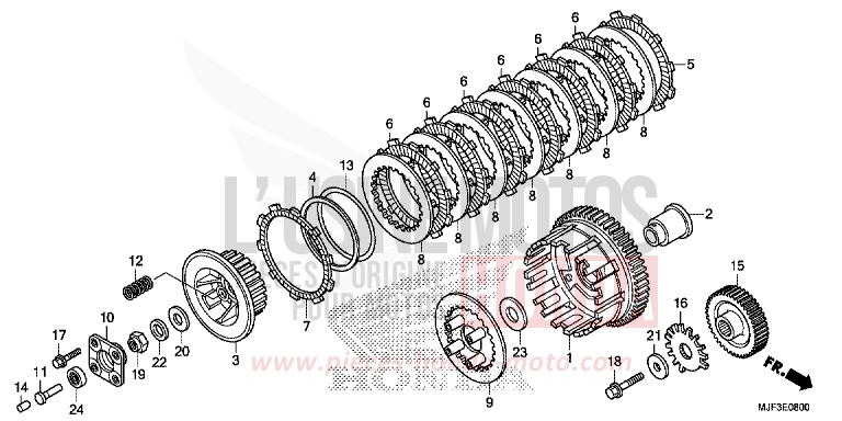 EMBRAYAGE (CTX700A) de CTX700 ABS DARKNESS BLACK METALLIC (NH463) 2014